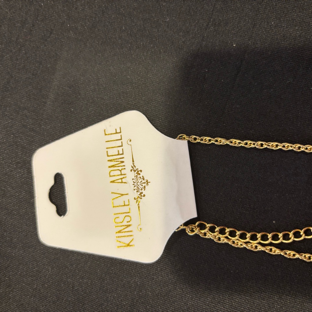 Kinsley Armelle Gold Colored 22Double Chain Necklace 7$